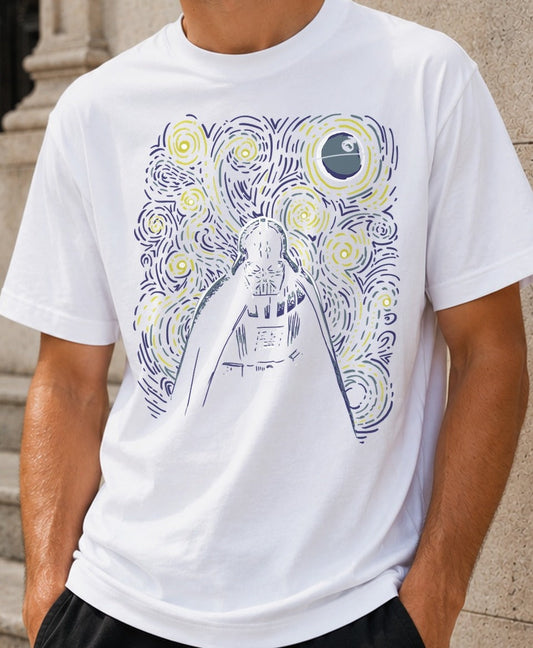 Camiseta Starry Dark Side – Star Wars (blanca)