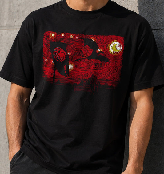 Camiseta Starry Dragon – Game of Thrones (negra)