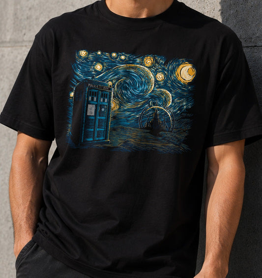 Camiseta Starry Gallifrey – Doctor Who (negra)