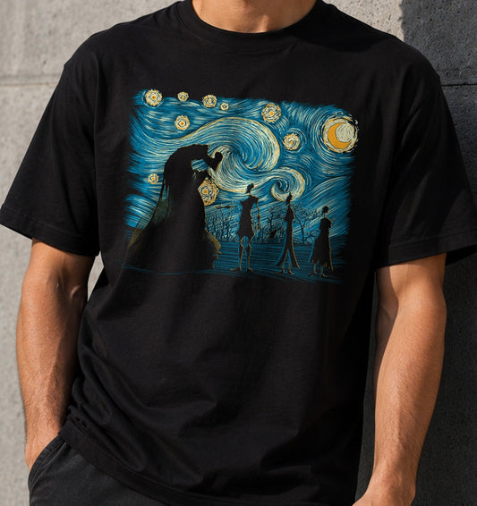 Camiseta Starry Hallows – Harry Potter (negra)