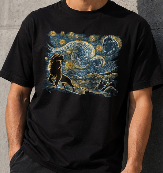 Camiseta Starry King – El Rey León (negra)