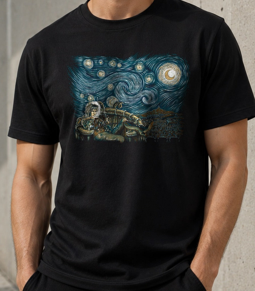 Camiseta Starry Labyrinth – Dentro del Laberinto (negra)