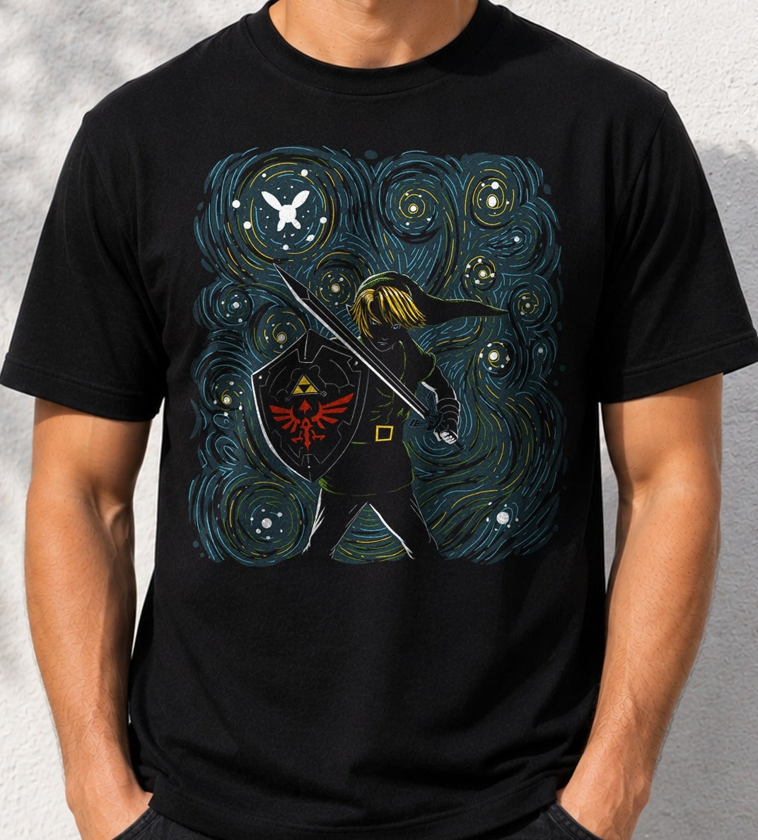 Camiseta Starry Legend – Link de Zelda (negra)