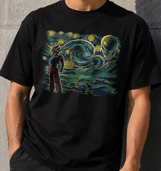 Camiseta Starry Namek – Dragon Ball Z (negra)