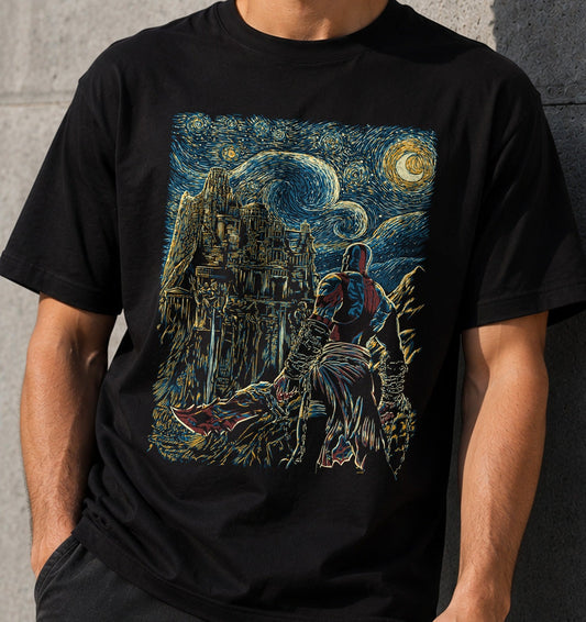 Camiseta Starry Olympus – Kratos de God of War (negra)