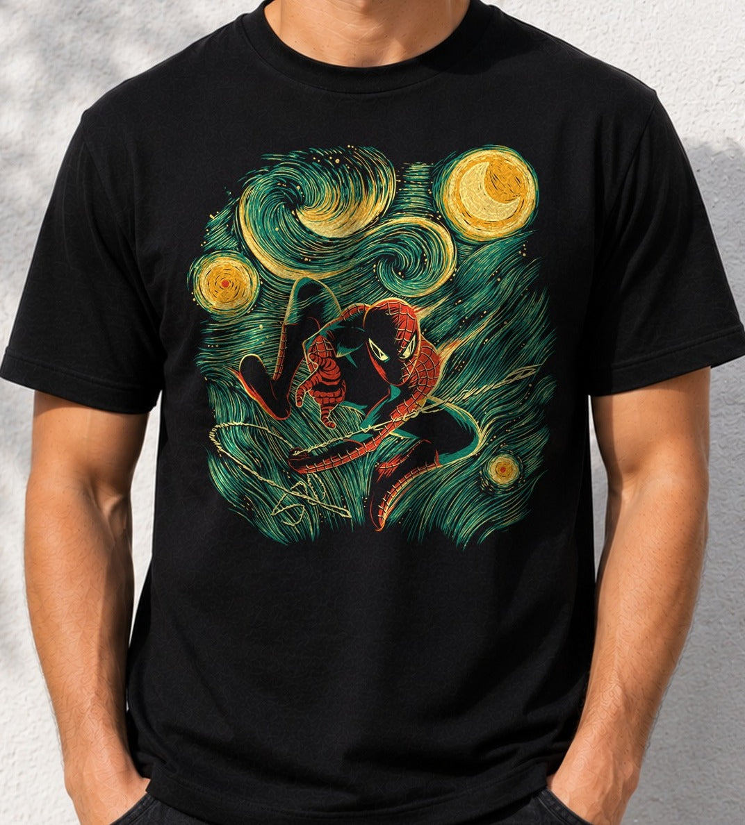 Camiseta Starry Parker – Spider-Man (negra)