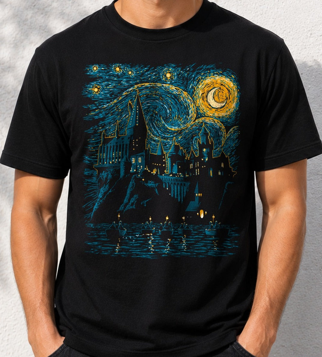 Camiseta Starry School – Harry Potter (negra)