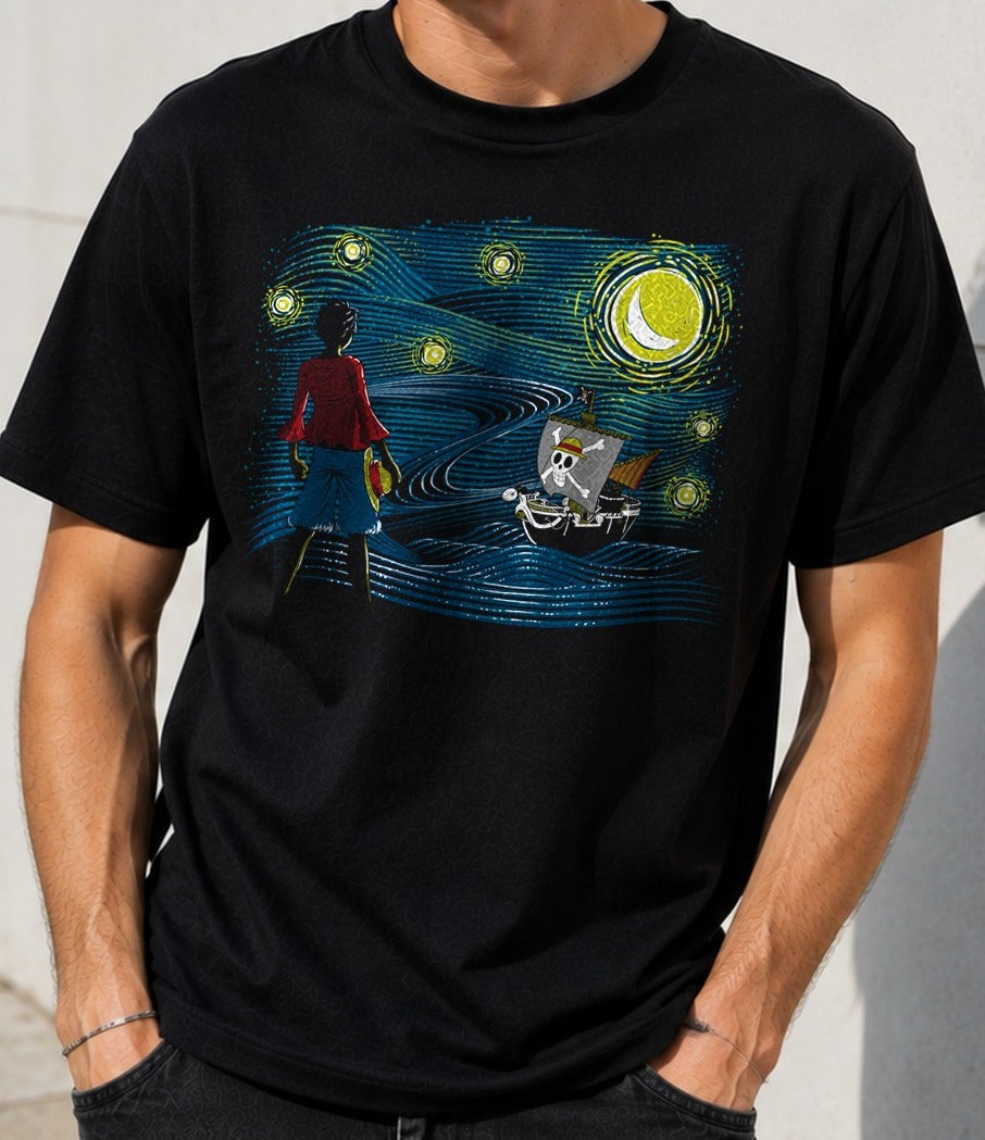 Camiseta Starry Sea – One Piece (negra)