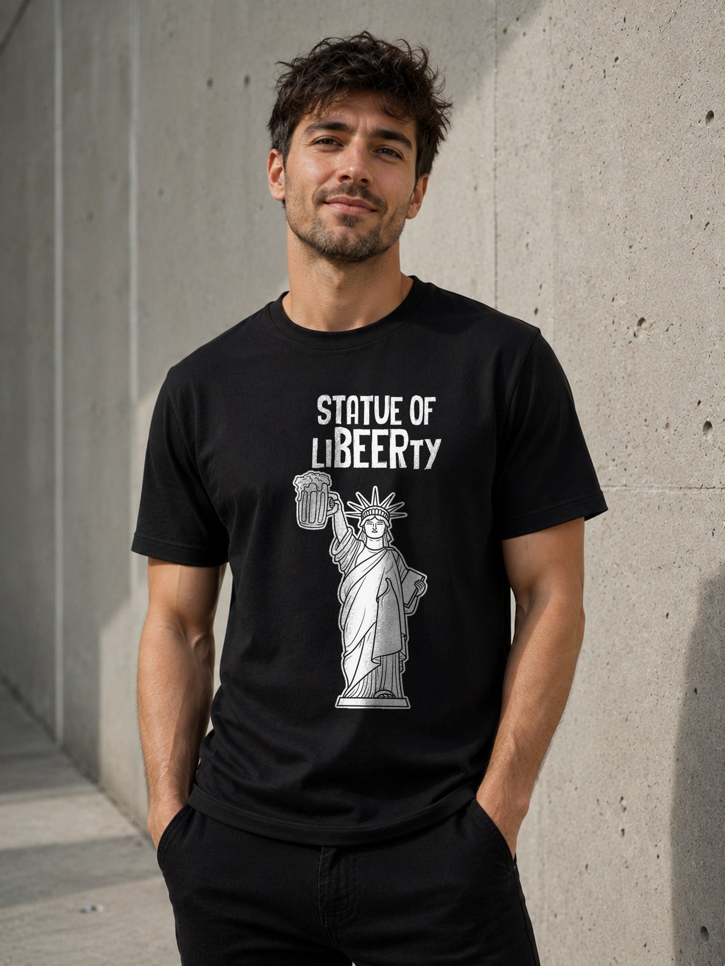 Camiseta Statue of LiBEERty – Regalo para amantes de la cerveza