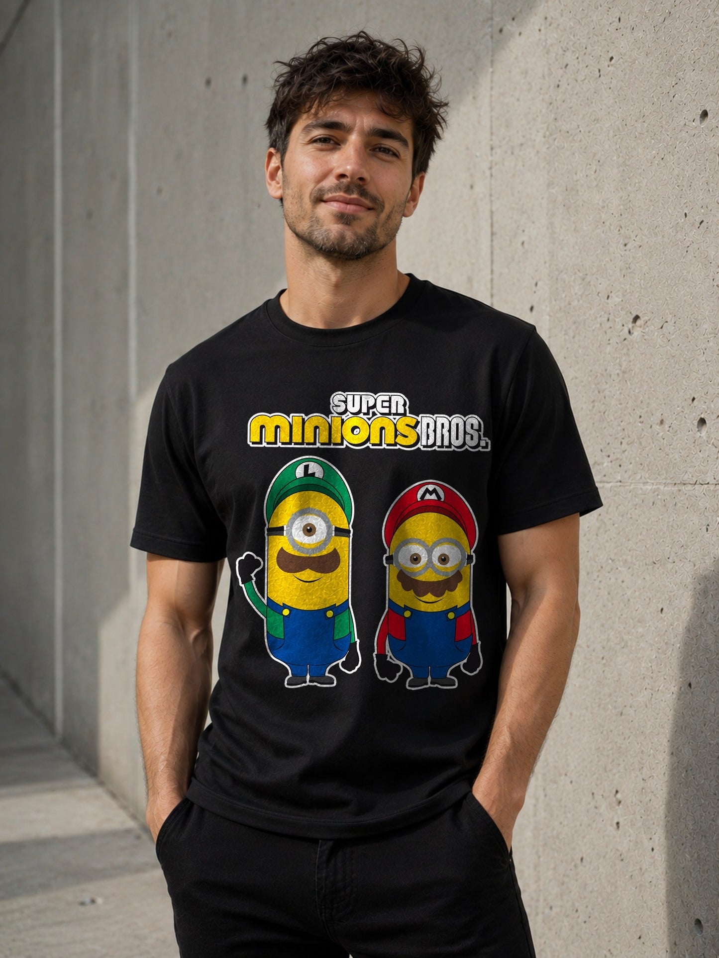 Camiseta Super Minions Bros – Parodia Mario y Luigi