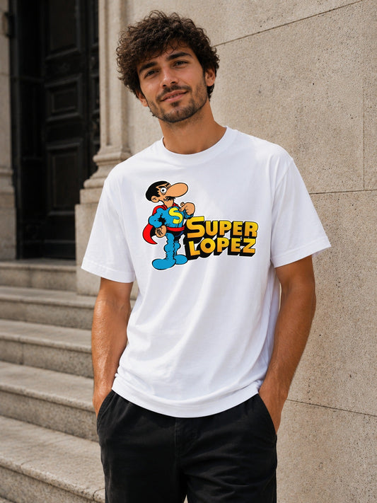 Camiseta Superlópez (blanca)