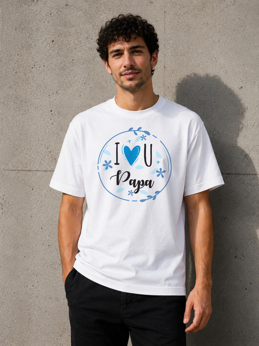 Camiseta Te Quiero Papa – Regalo Día del Padre (blanca)