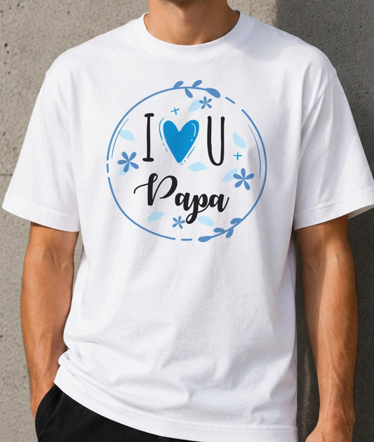 Camiseta Te Quiero Papa – Regalo para el Día del Padre (blanca)