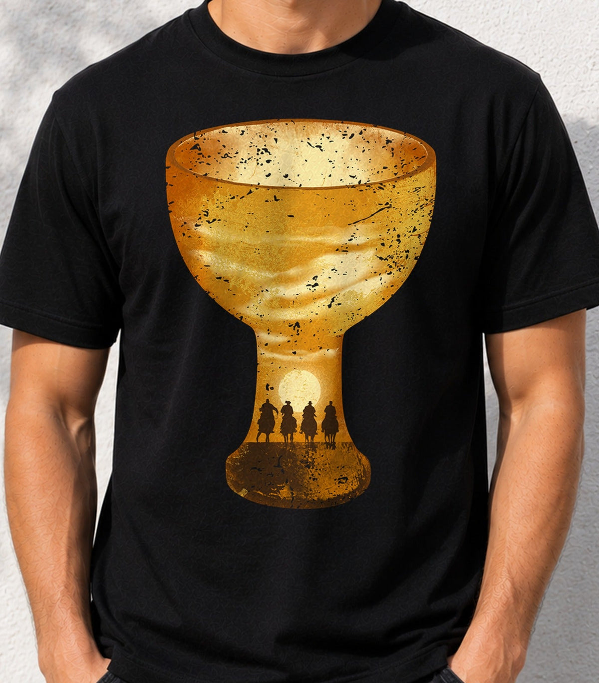 Camiseta The Cup of a Carpenter – Santo Grial y Jinetes del Apocalipsis (negra)