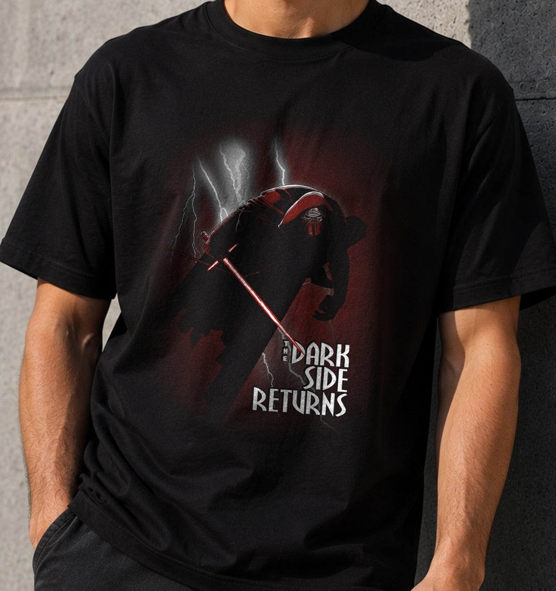Camiseta The Dark Side Returns – Kylo Ren de Star Wars (negra)
