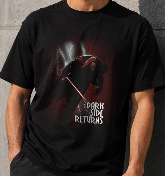 Camiseta The Dark Side Returns – Kylo Ren de Star Wars (negra)