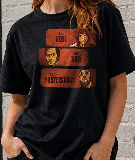 Camiseta The Girl The Bad and The Professional – Cine de los 90 (negra)