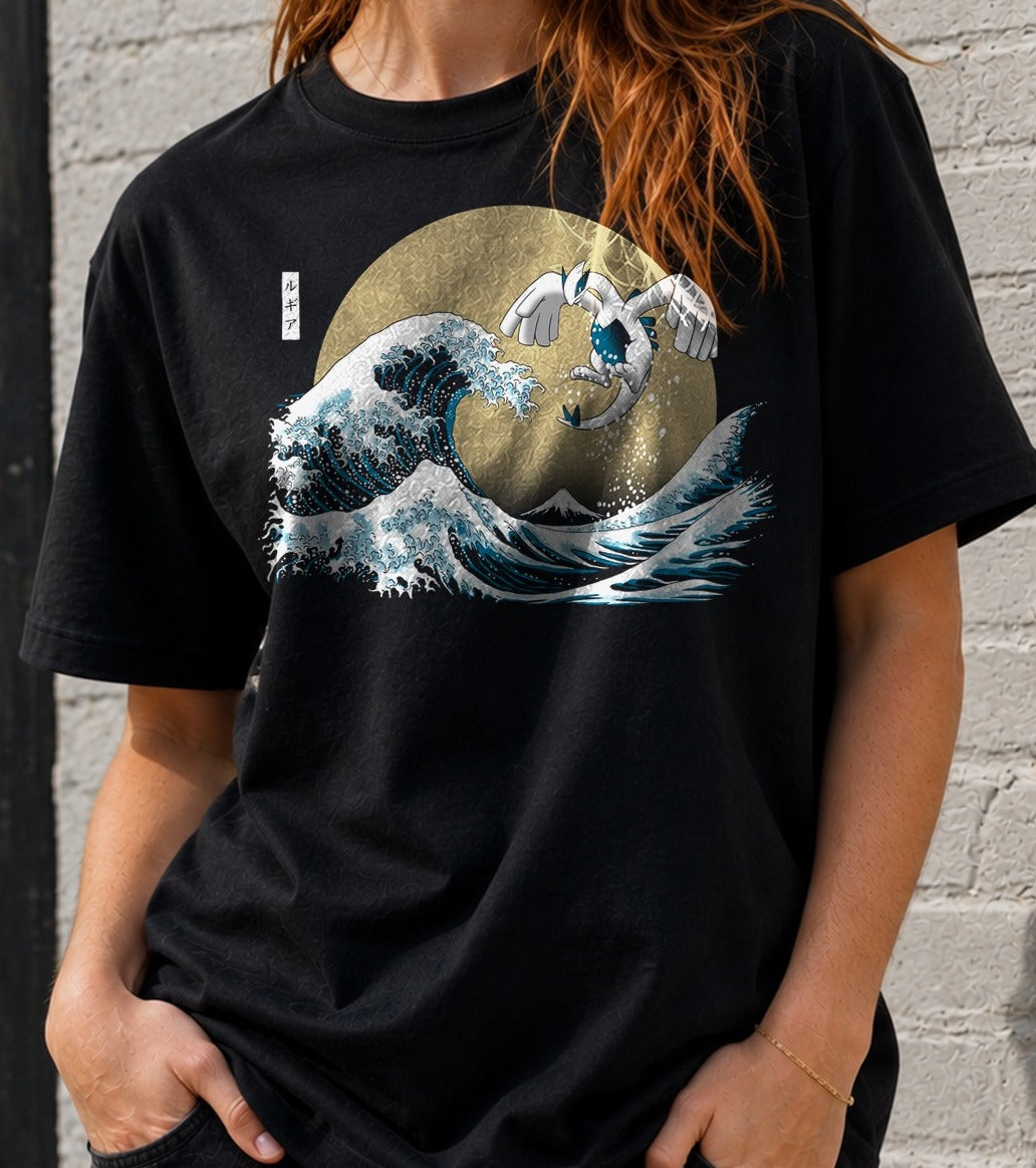 Camiseta The Great Guardian – Lugia de Pokémon (negra)