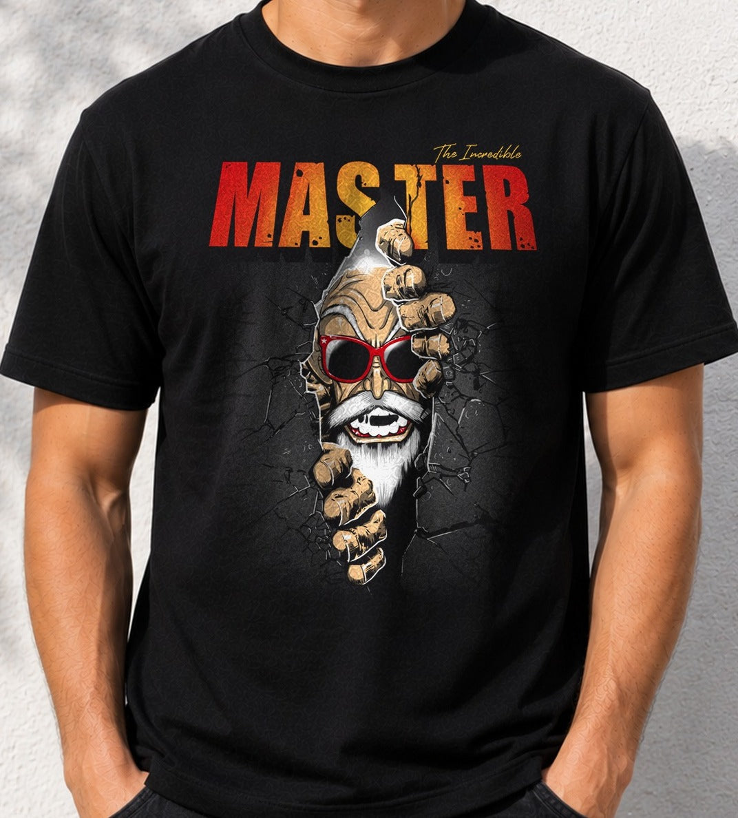 Camiseta The Incredible Master – Maestro Roshi de Dragon Ball (negra)
