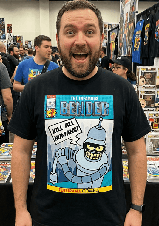 Camiseta The Infamous Bender - Kill All Humans! (Futurama) - El Cajón Friki