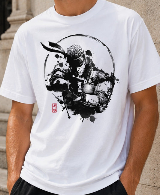 Camiseta The Legendary Hero – Metal Gear Solid (blanca)