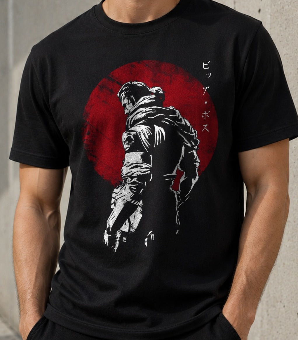 Camiseta The Legendary Soldier – Big Boss de Metal Gear (negra)