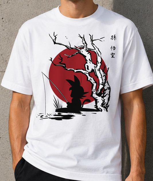 Camiseta The Little Hero – Goku de Dragon Ball (blanca)