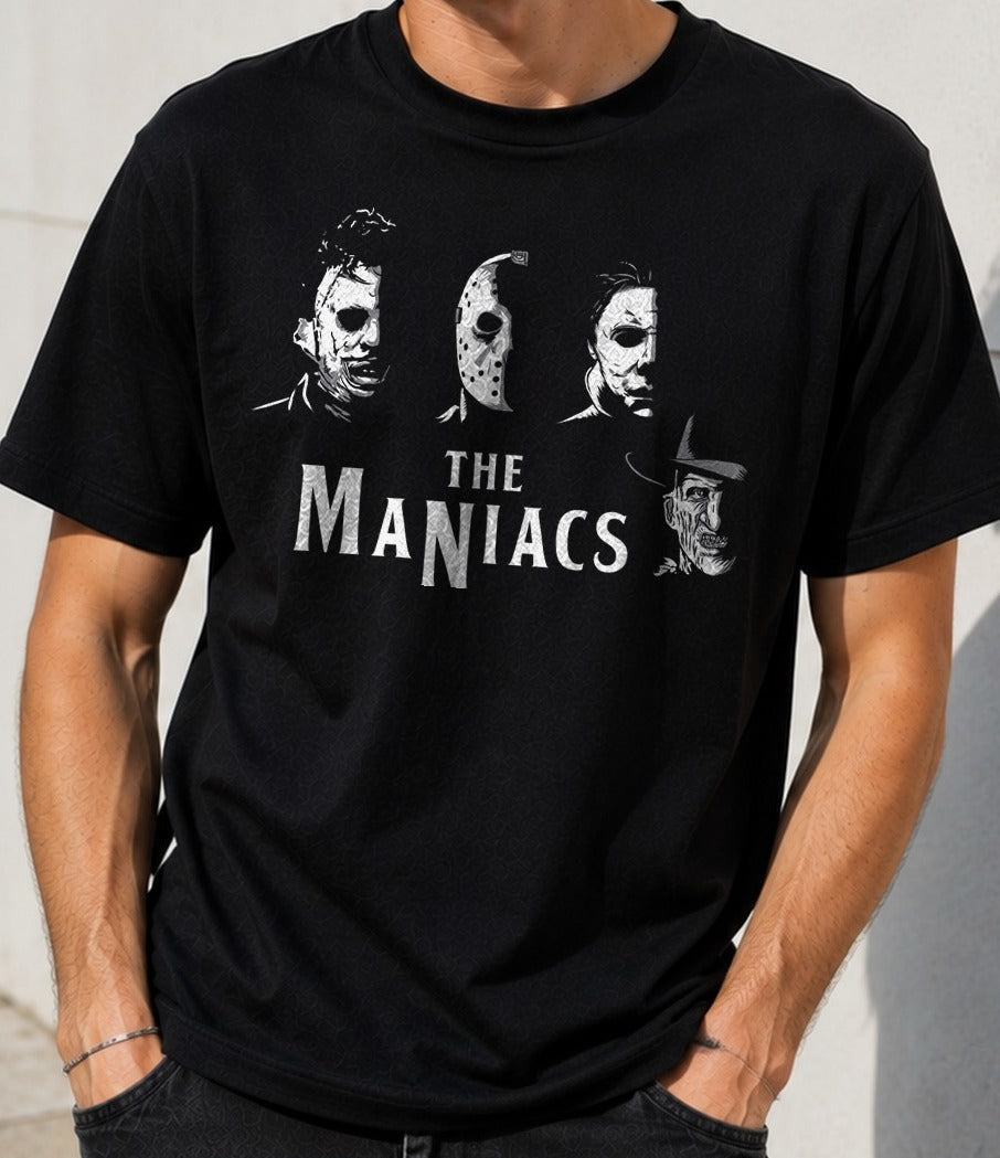 Camiseta The Maniacs – Slashers del Terror (negra)