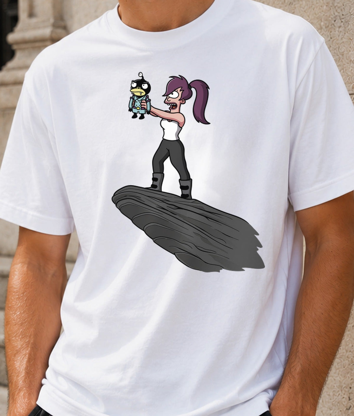 Camiseta The Niblonian King – Parodia Animada de Serie Espacial (blanca)