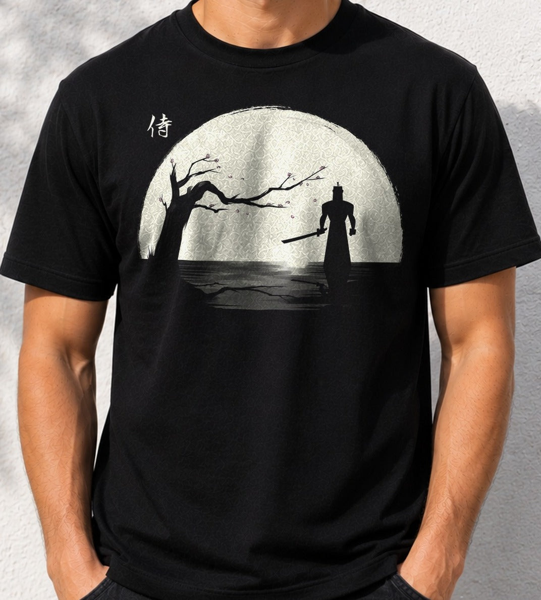Camiseta The Shadow of the Samurai – Estilo Samurái (negra)