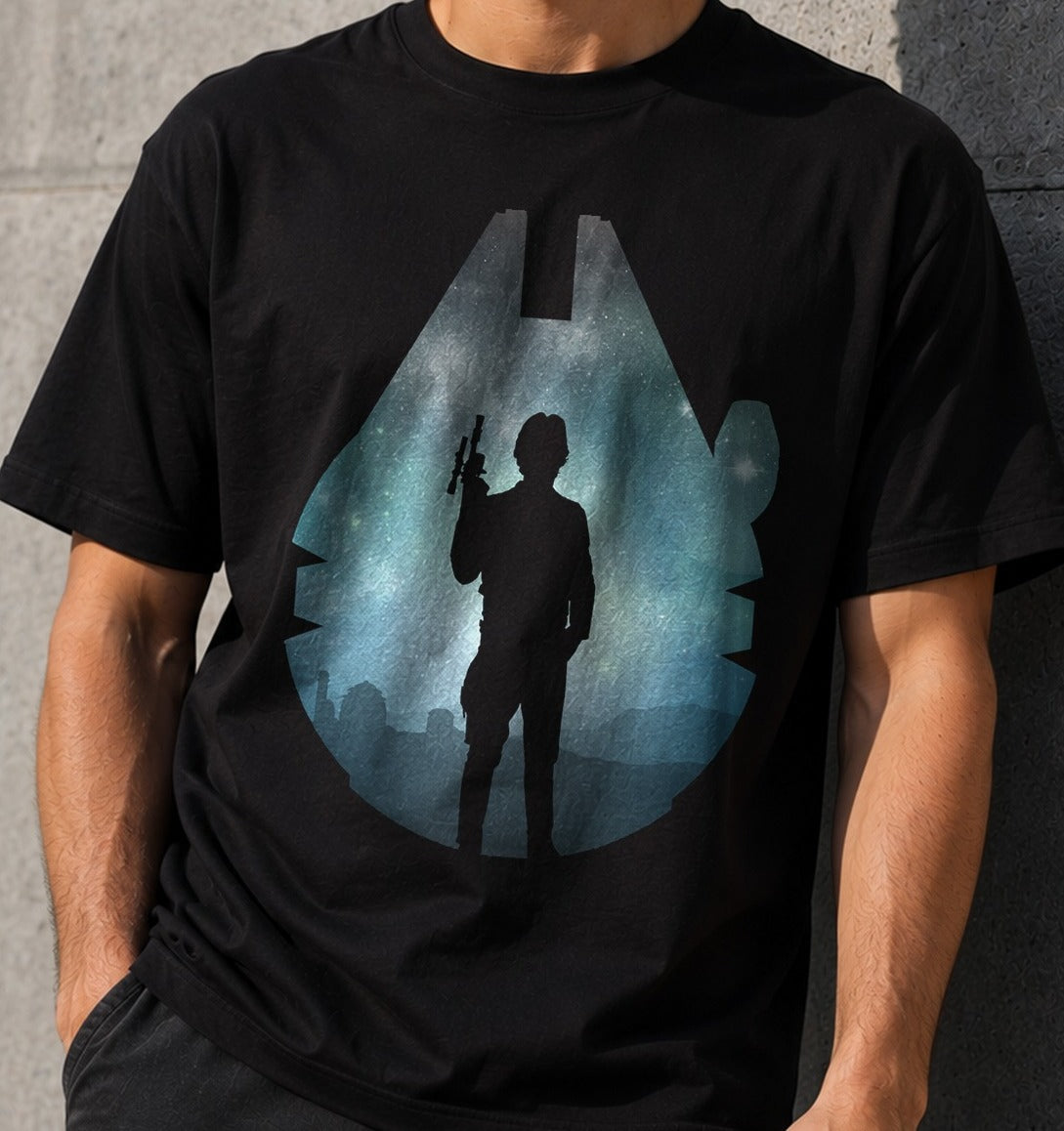 Camiseta The Smuggler – Han Solo de Star Wars (negra)