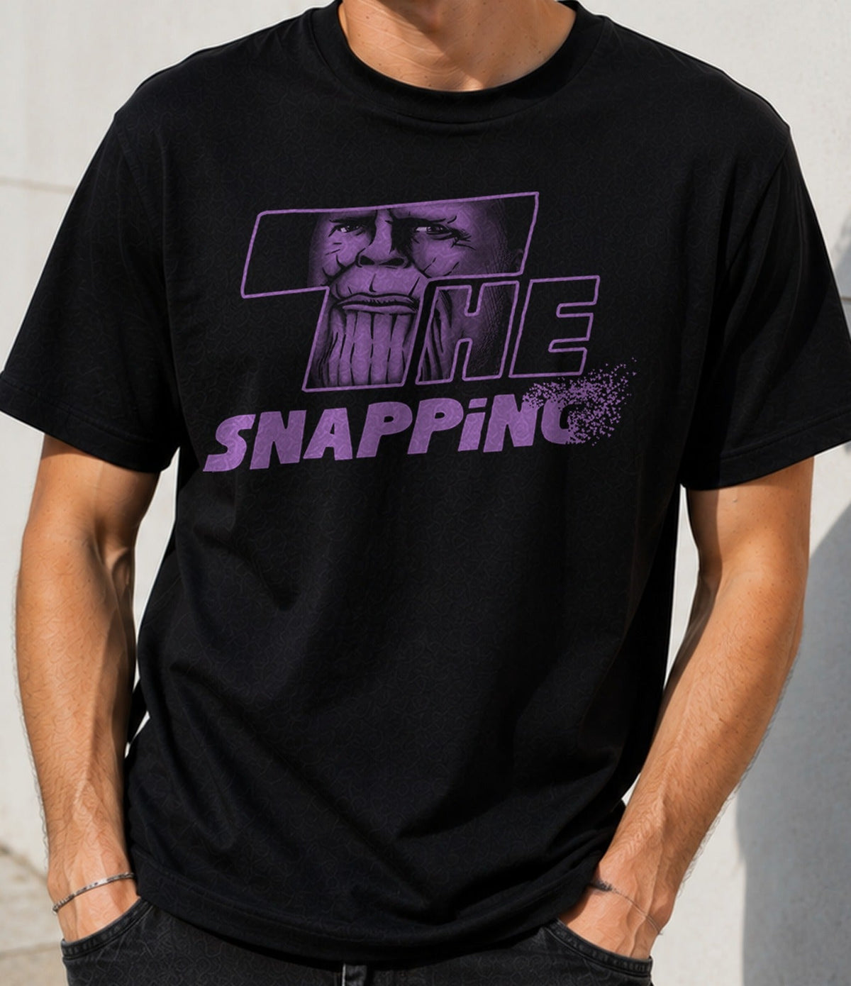 Camiseta The Snapping – El Chasquido Cósmico (negra)