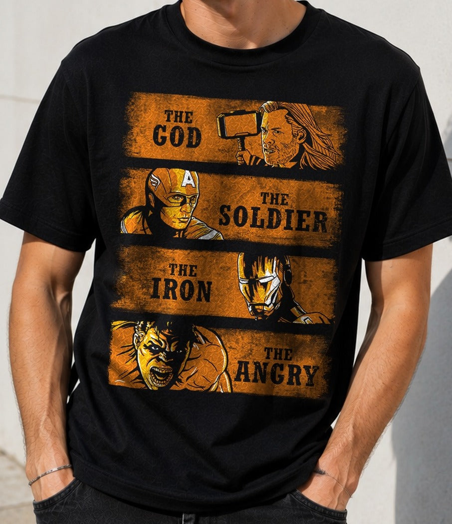 Camiseta The Strongest – Vengadores de Marvel (negra)