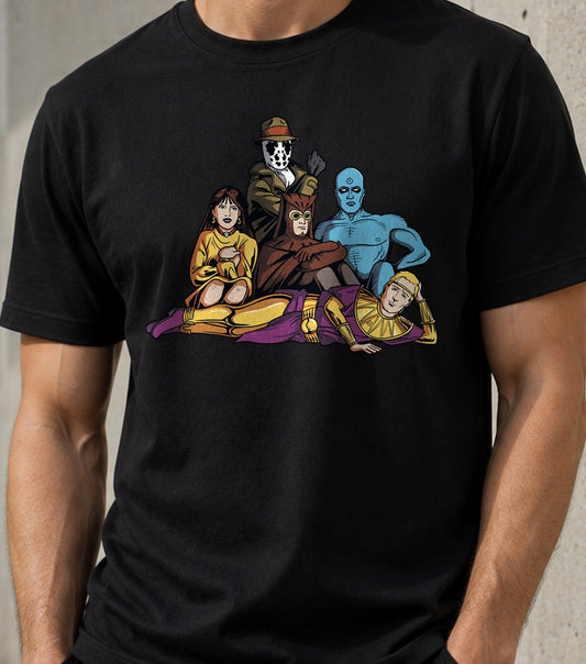 Camiseta The Watch Club – Superhéroes Oscuros de Cómic (negra)