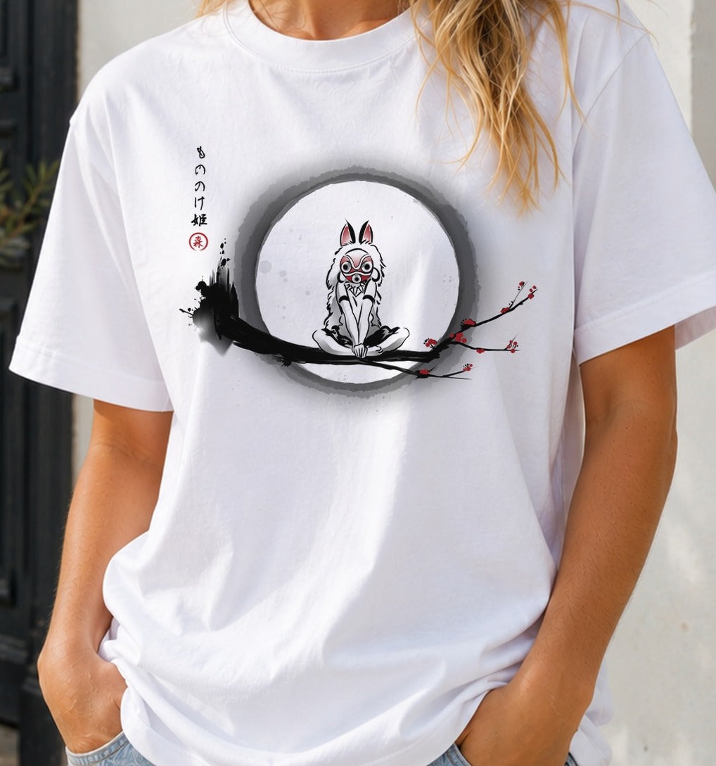 Camiseta The Wolf-Girl – La Princesa Mononoke (blanca)