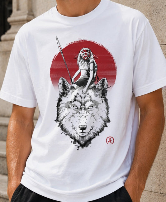 Camiseta The Wolf Princess – La Princesa Mononoke (blanca)