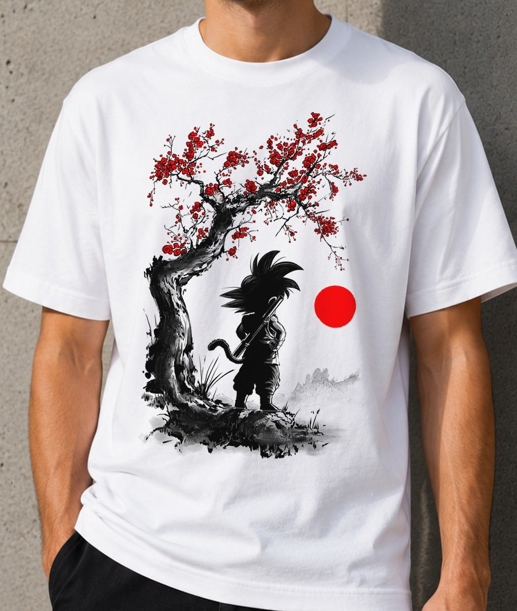Camiseta The Young Hero – Goku de Dragon Ball (blanca)