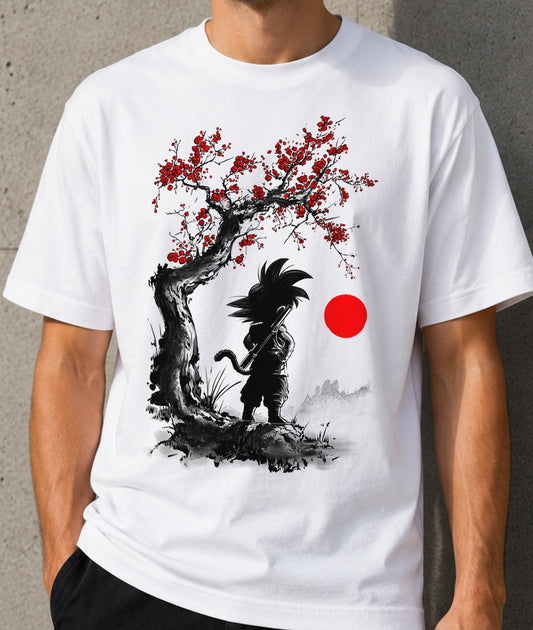 Camiseta The Young Hero – Goku de Dragon Ball (blanca)