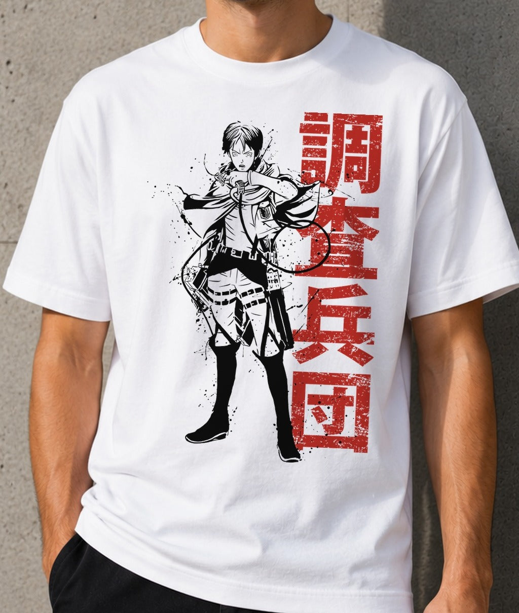 Camiseta Titan Shifter – Ataque a los Titanes (blanca)