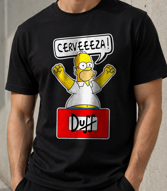 Camiseta Todos Somos Homer – Los Simpson (negra)