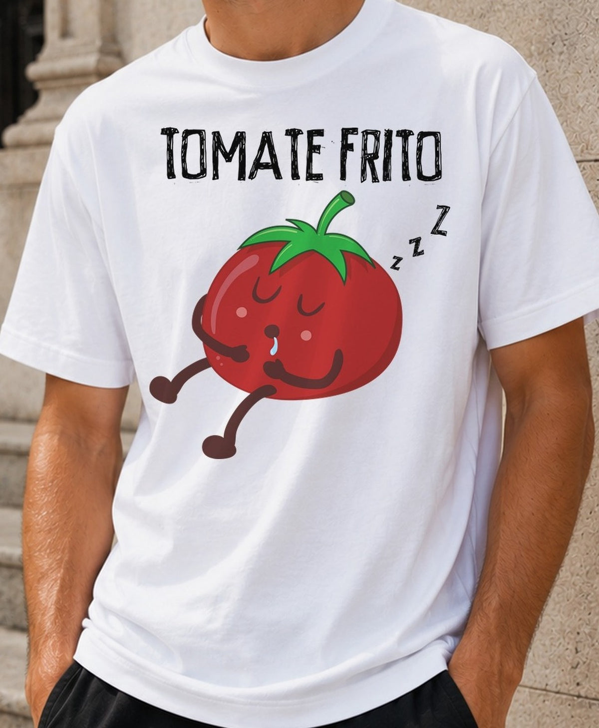 Camiseta Tomate Frito – Regalo para Dormilones (blanca)