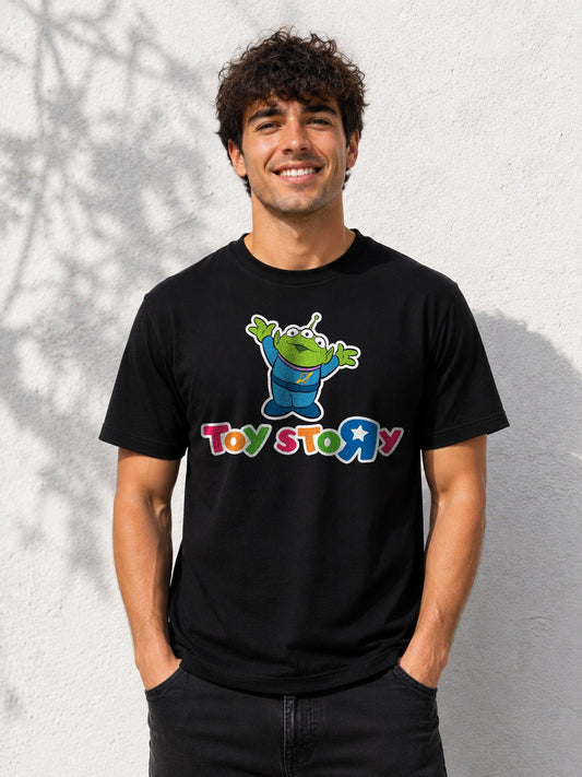 Camiseta Toy Story – Alien de Pizza Planet (negra)