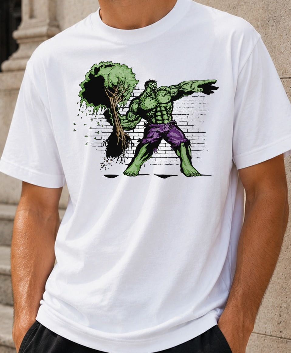 Camiseta Tree Thrower – Hulk de Marvel (blanca)