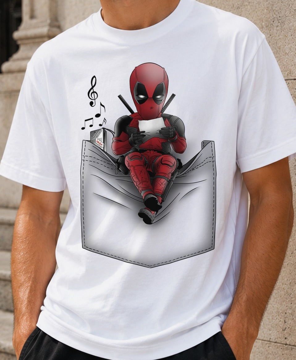Camiseta Waiting for Francis – Deadpool (blanca)