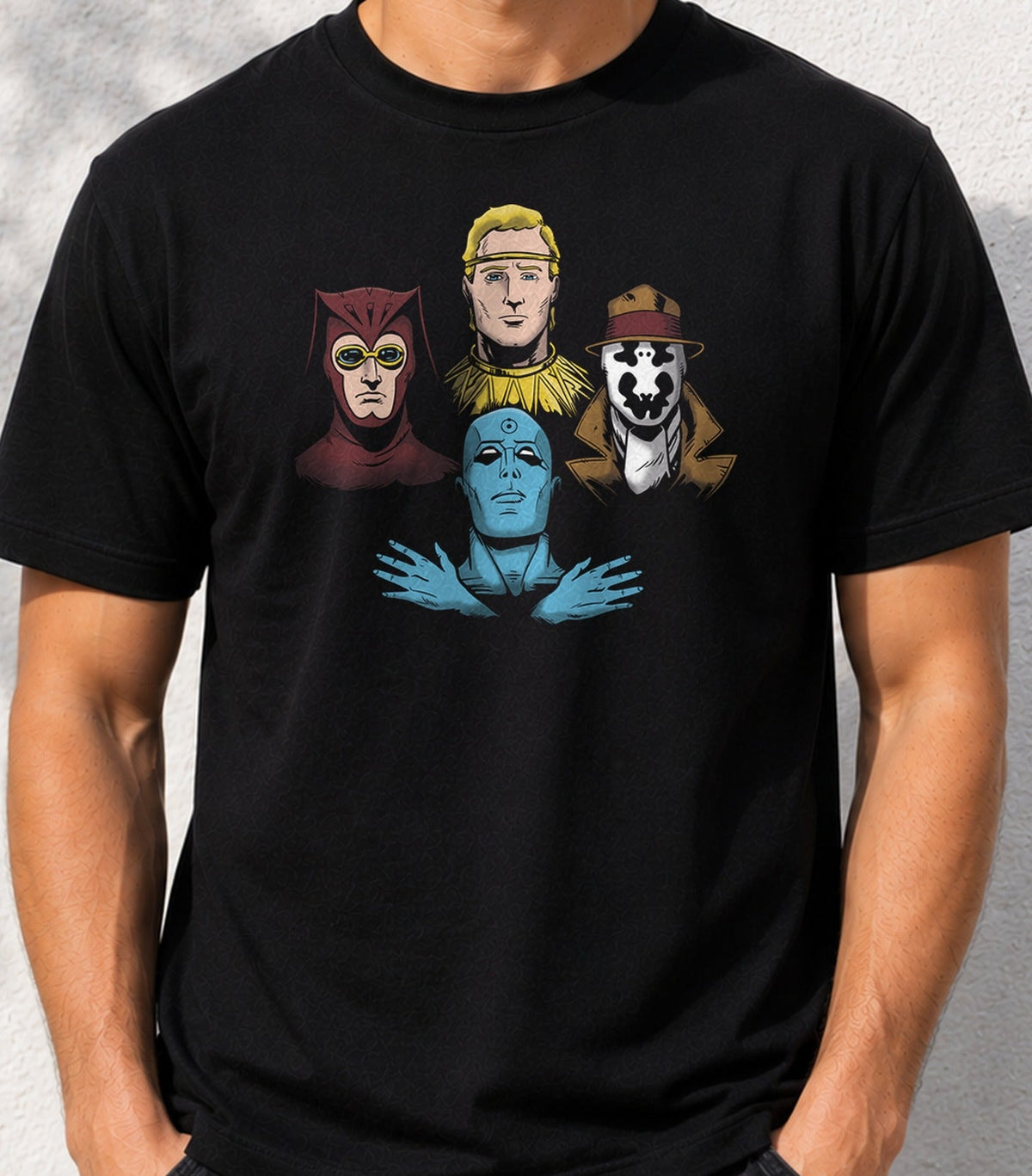 Camiseta Watch Rhapsody – Superhéroes Oscuros de Cómic (negra)
