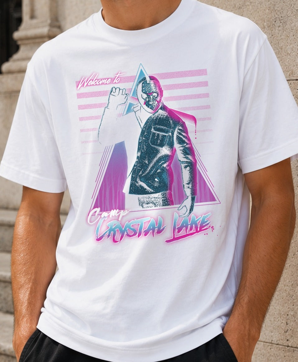 Camiseta Welcome to Camp Crystal Lake – Viernes 13 (blanca)