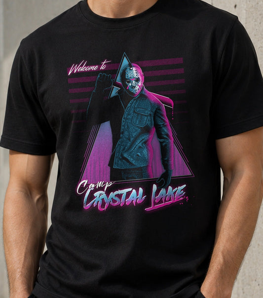 Camiseta Welcome to Camp Crystal Lake – Viernes 13 (negra)