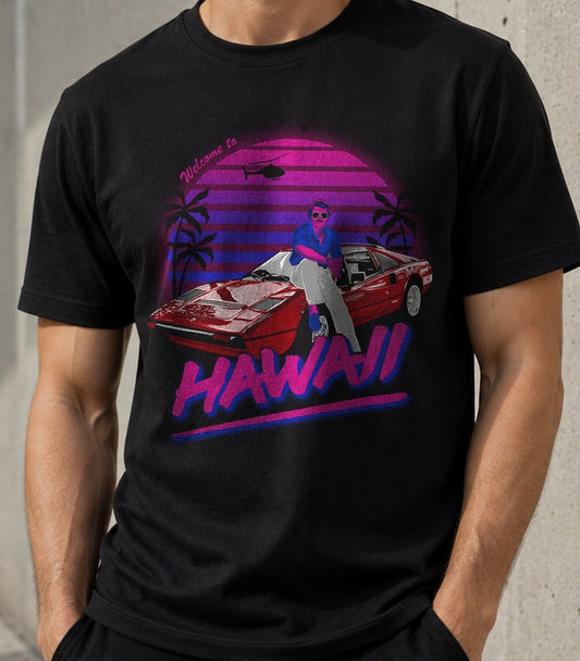 Camiseta Welcome to Hawaii – Magnum P.I. (negra)