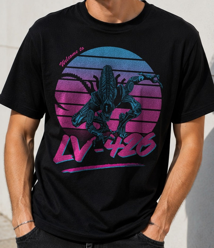 Camiseta Welcome to LV-426 – Alien (negra)