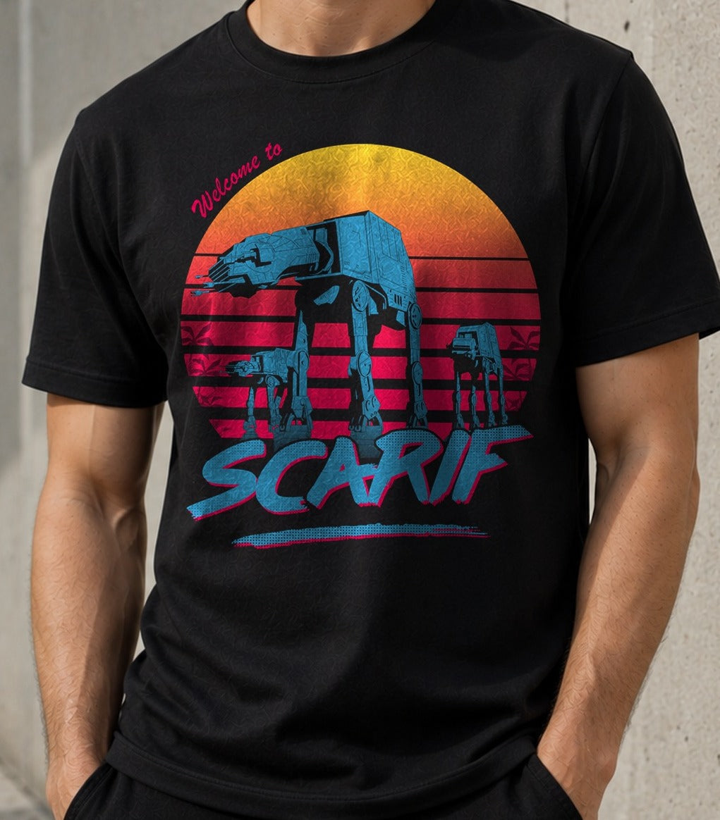 Camiseta Welcome to Scarif – Rogue One de Star Wars (negra)